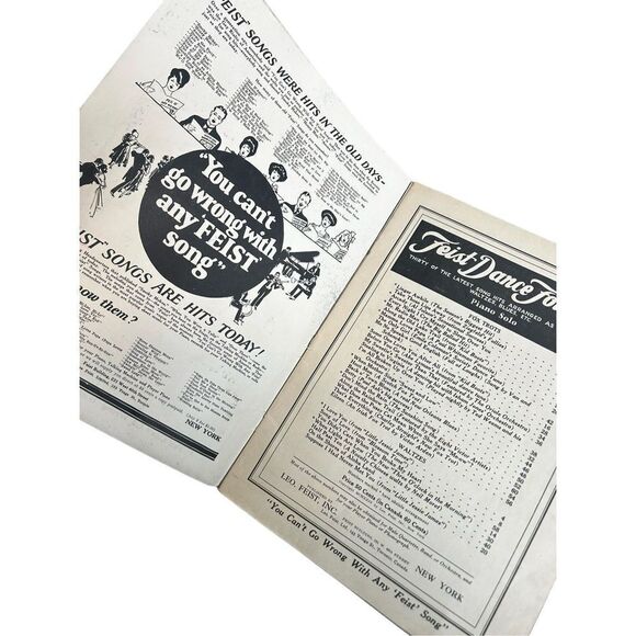 Leo Feist Sheet Music Dance Folio No 7 Foxtrot Waltz Dance Folio 30 dance hits m - Picture 4 of 4